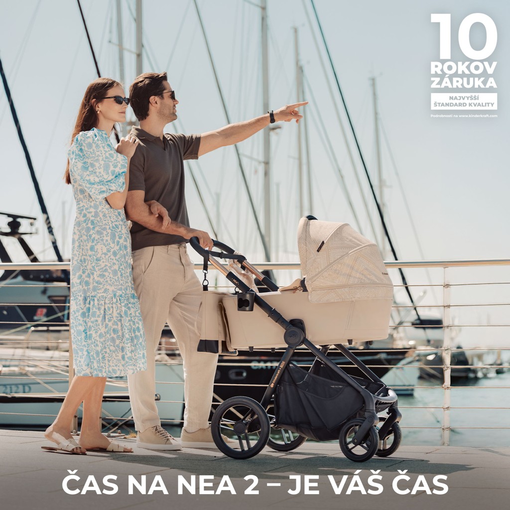 KINDERKRAFT Kočík kombinovaný Nea 2 2v1 Lunar Black Bizuu